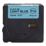 Brother P-Touch® Genuine P-Touch BTAG Label Tapes, 0.47" x 13.1 ft, Black on Light Blue (BRTBTAGL31) Each