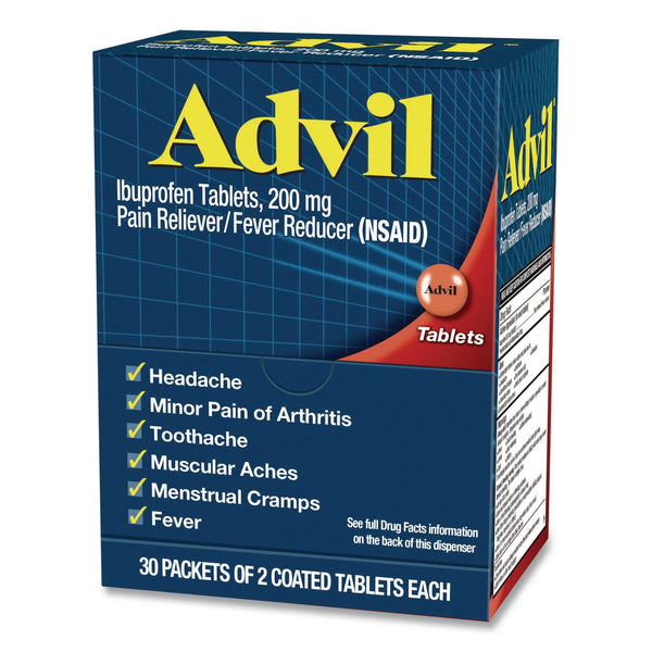 Advil® Ibuprofen Tablets Refill Packs, Two-Pack, 30/Box (LIL64008) Box of 30