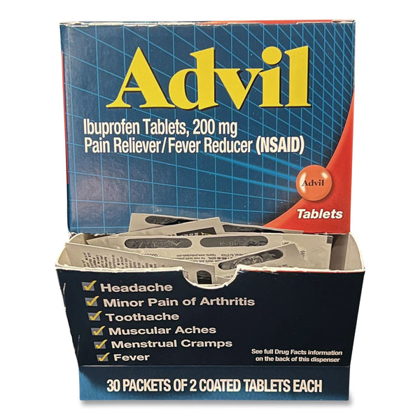 Advil® Ibuprofen Tablets Refill Packs, Two-Pack, 30/Box (LIL64008) Box of 30