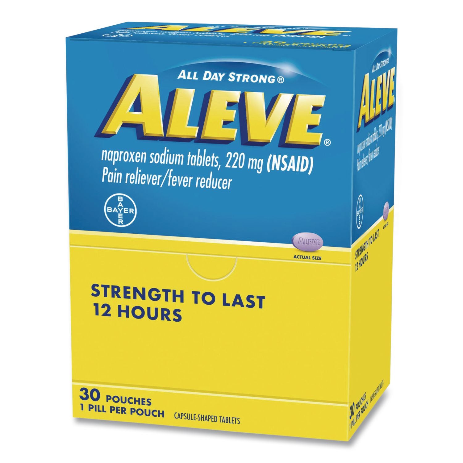 Aleve® Pain Reliever Tablets Refill Packs, 1 Tablet/Packet, 30/Box (LI ...