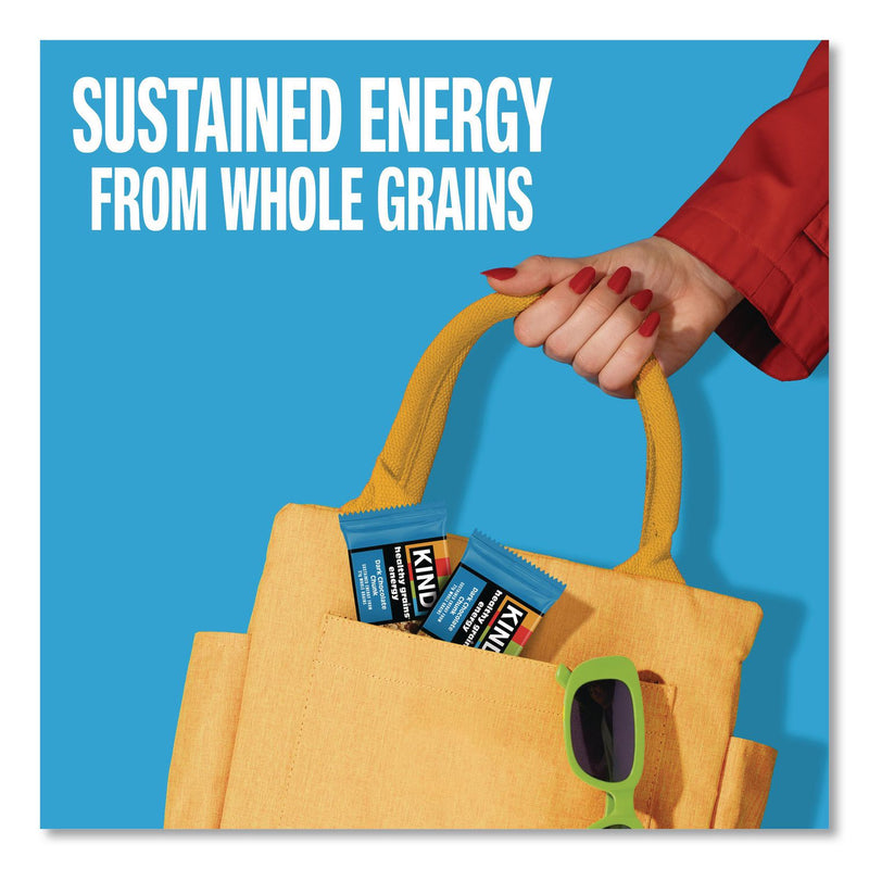 KIND Healthy Grains Energy Dark Chocolate Chunk Bars, 1.4 oz Bar, 10/Box (KND67074) Box of 10