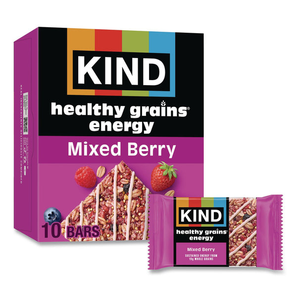 KIND Healthy Grains Energy Mixed Berry Bars, 1.4 oz Bar, 10/Box (KND67073) Box of 10