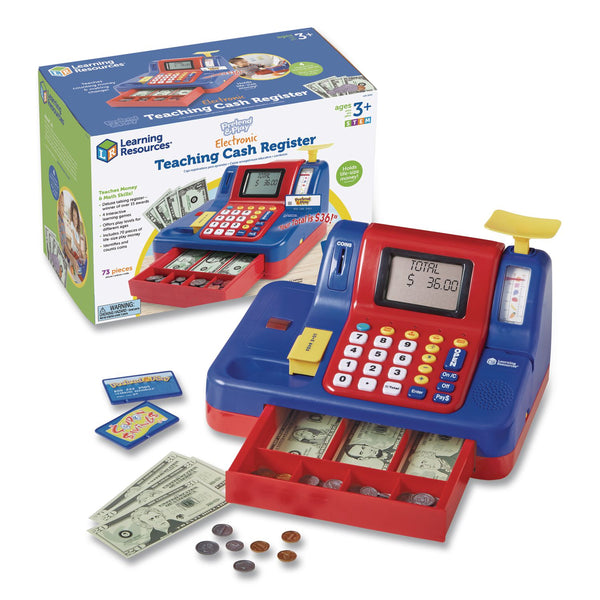 Learning Resources® Teaching Cash Register, Pre-K to K, 73 Pieces (LRNLER2690) Each