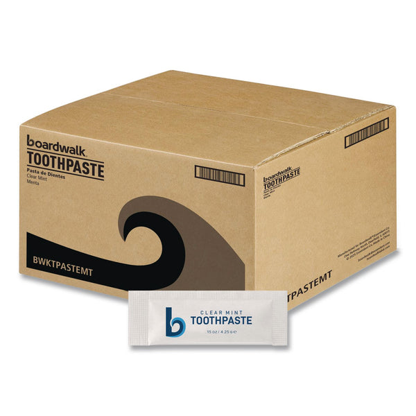 Boardwalk® Toothpaste, Peppermint, 0.15 oz Sachet, 1,000/Carton (BWKTPASTEMT) Case of 1000