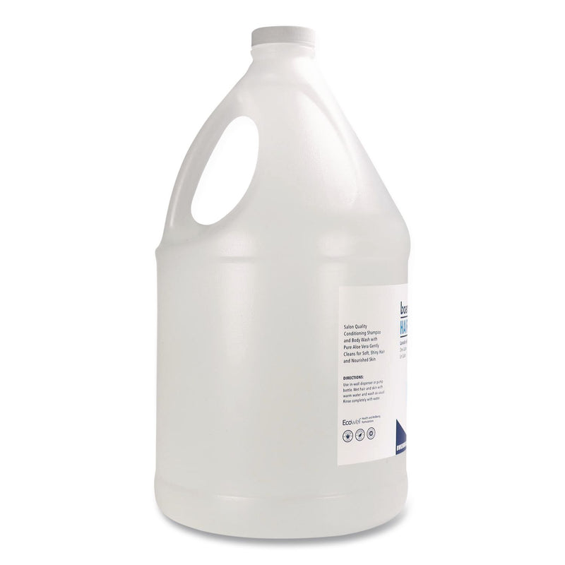 Boardwalk® Hair and Body Wash, Green Tea Lemongrass, 1 gal Bottle, 4/Carton (BWKHBWASH) Case of 4