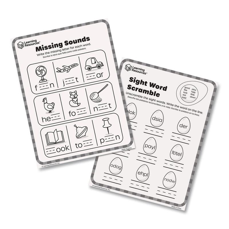 Learning Resources® Skill Builders! Kindergarten Reading Activity Set, Grades K to 1, 121 Pieces (LRNLER1246) Each