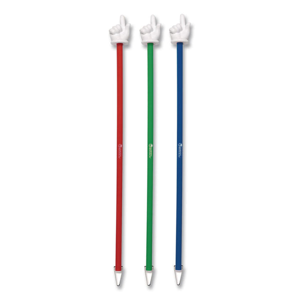Learning Resources® Hand Pointers, Assorted Colors, 3 Pointers (LRNLER1960) Each