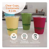 World Centric® PLA Lids for Fiber Bowls, 8.8 x 8.8, Clear, 200/Carton (WORBQLCS24) Case of 200
