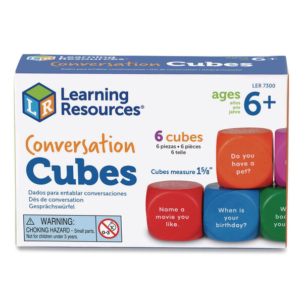 Learning Resources® Conversation Cubes, Ages 6 and Up, Assorted Colors, 6 Pieces (LRNLER7300) Each