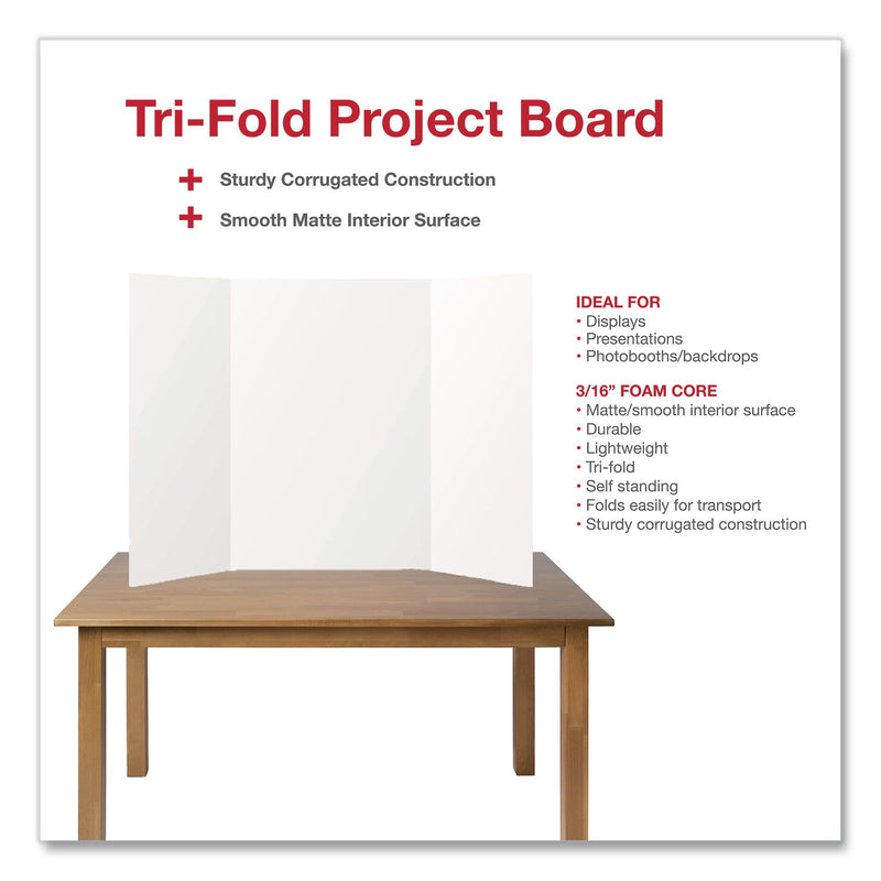 Formit Trifold Display Boards, 28 x 40, White (CH7FI68204FSC) Each