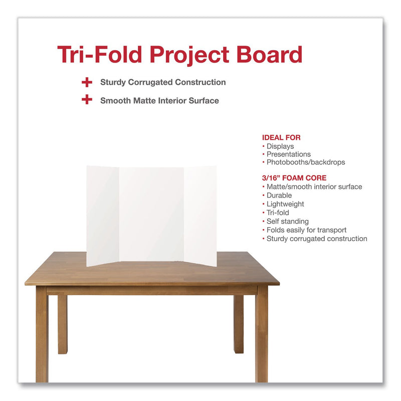 Formit Trifold Display Boards, 14 x 22, White (CH7FI68205FSC) Each