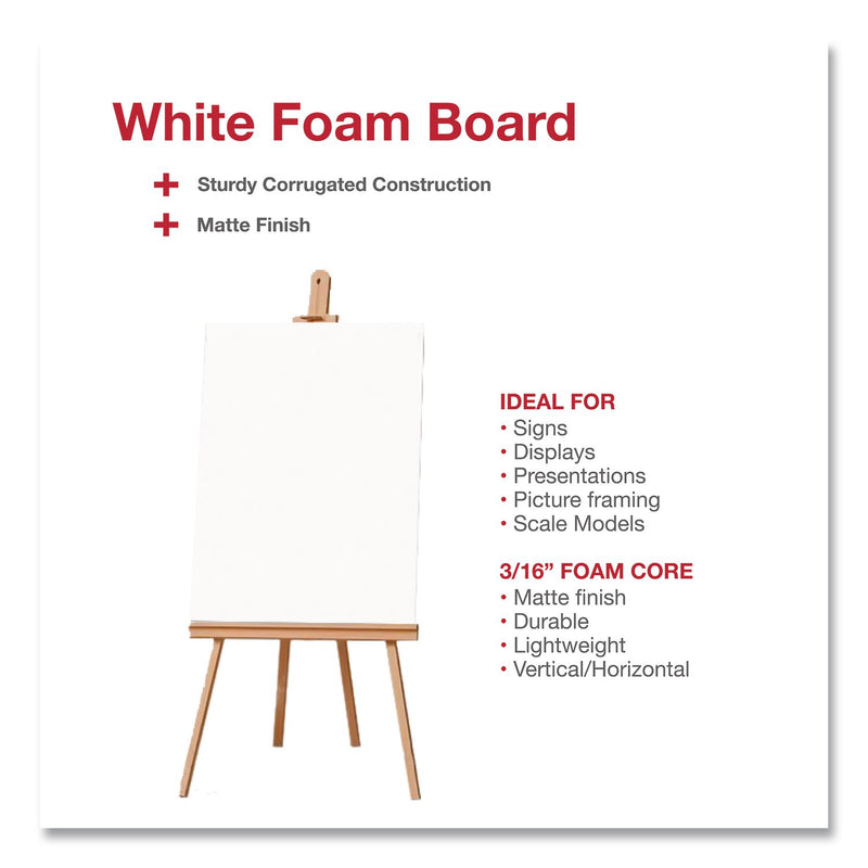 Formit Foam Display Boards, 20 x 30, White (CH7FI68206FSC) Each