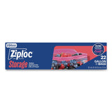 Ziploc® Double Zipper Storage Bags, Triple System Seal, Gallon, 9.6" x 12.1", Clear, 22 Bags/Box, 12 Boxes/Carton (SJN383231) Case of 12