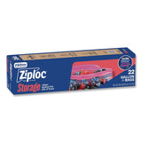 Ziploc® Double Zipper Storage Bags, Triple System Seal, Gallon, 9.6" x 12.1", Clear, 22 Bags/Box, 12 Boxes/Carton (SJN383231) Case of 12