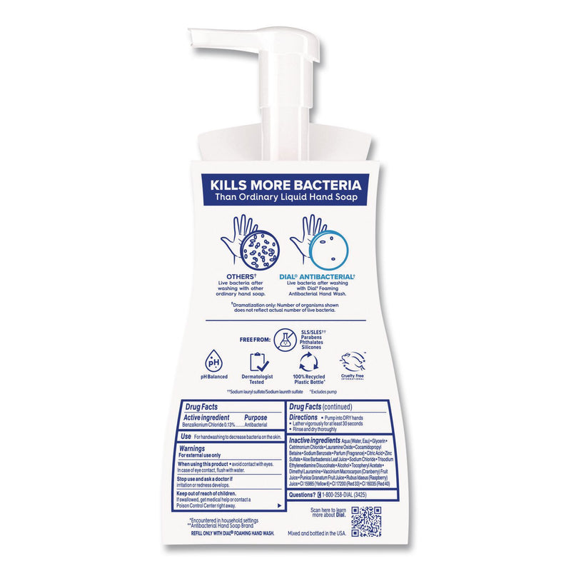 Dial Professional Antibacterial Foaming Hand Wash, Power Berries, 10 oz, 8/Carton (DIA34727) Case of 8