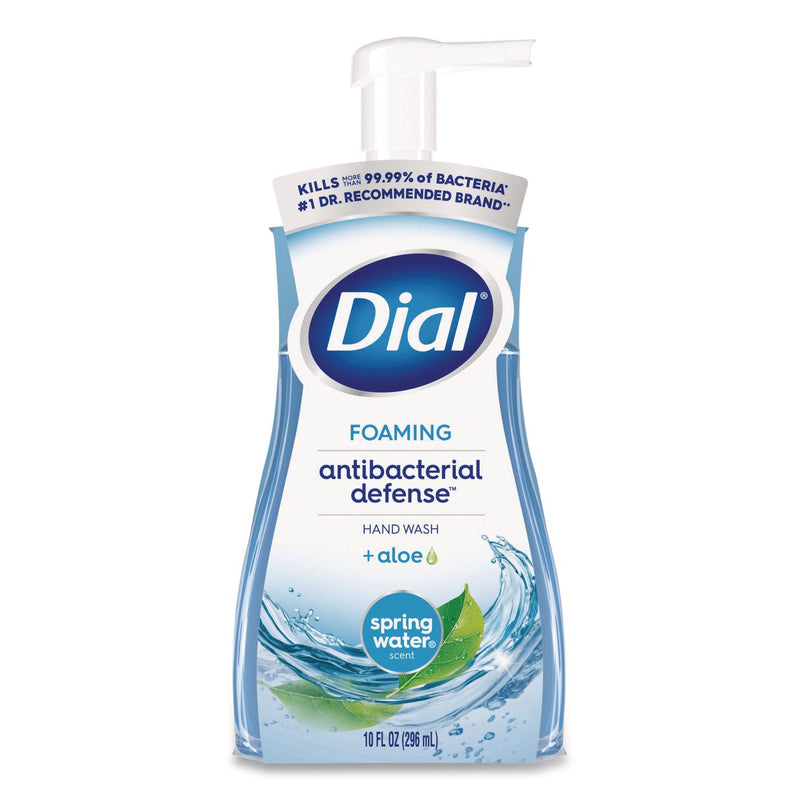 Dial Professional Antibacterial Foaming Hand Wash, Spring Water, 10 oz Pump Bottle, 8/Carton (DIA34739) Case of 8