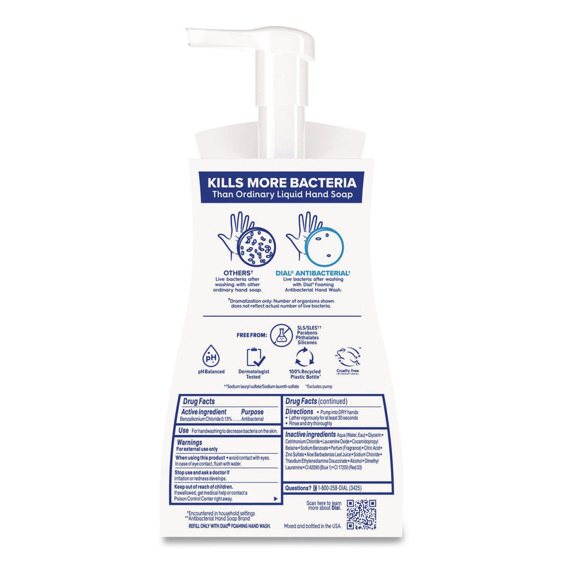 Dial Professional Antibacterial Foaming Hand Wash, Spring Water, 10 oz Pump Bottle, 8/Carton (DIA34739) Case of 8