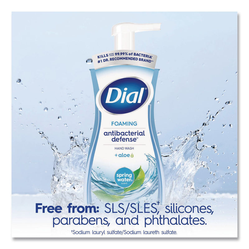Dial Professional Antibacterial Foaming Hand Wash, Spring Water, 10 oz Pump Bottle, 8/Carton (DIA34739) Case of 8