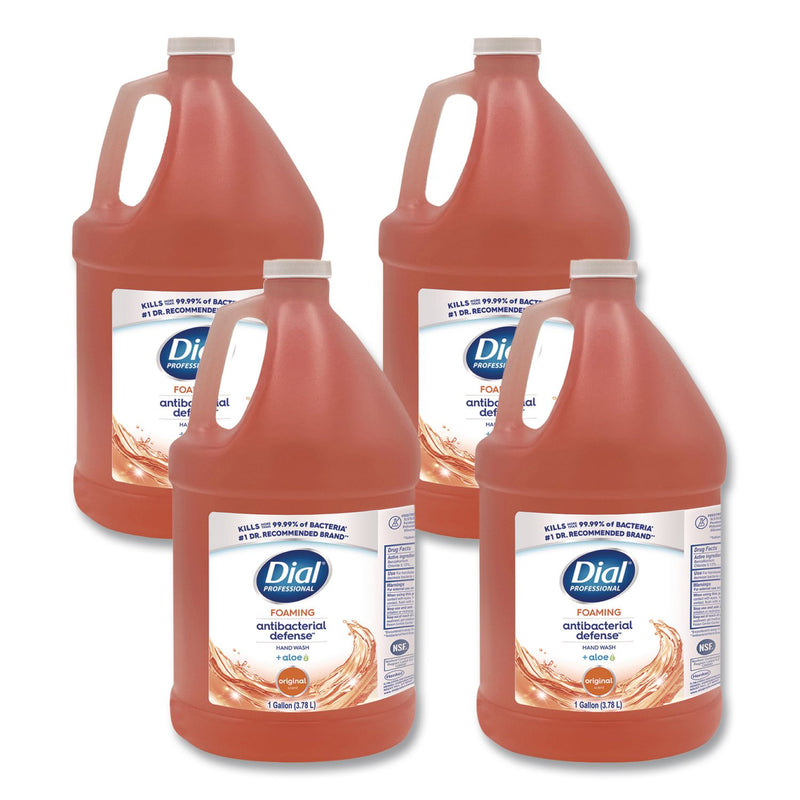 Dial Professional Antibacterial Foaming Hand Wash, Plus Aloe, Original, 1 gal, 4/Carton (DIA35452) Case of 4