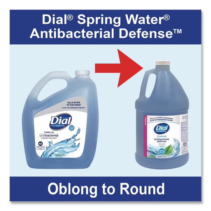 Dial Professional Antibacterial Foaming Hand Wash, Spring Water Scent, 1 gal Bottle, 4/Carton (DIA35458) Case of 4