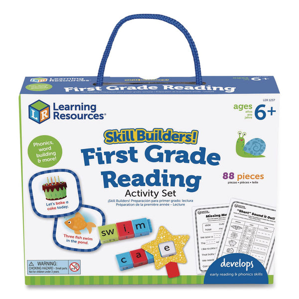 Learning Resources® Skill Builders! First Grade Reading Activity Set, Grade 1, 88 Pieces (LRNLER1237) Each