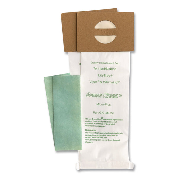 Green Klean® GK-LitTrac Replacement Bag, 10 Bags/Pack, 10 Packs/Carton (GRKGKLITTRAC) Case of 10