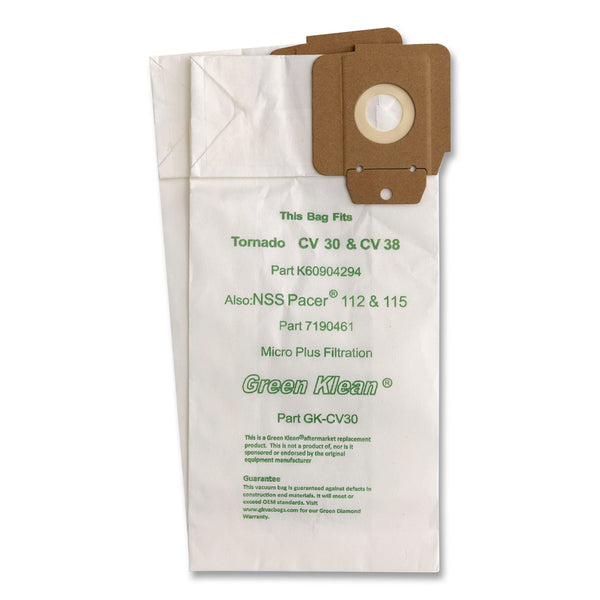 Green Klean® GK-CV30 Replacement Bag, 10 Bags/Pack, 10 Packs/Carton (GRKGKCV30) Case of 10
