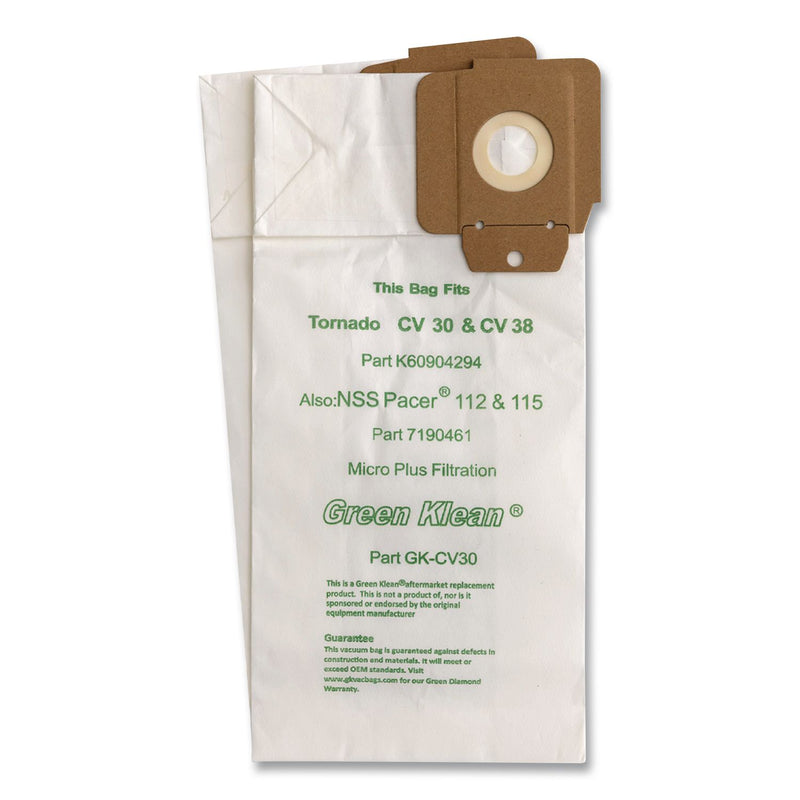 Green Klean® GK-CV30 Replacement Bag, 10 Bags/Pack, 10 Packs/Carton (GRKGKCV30) Case of 10