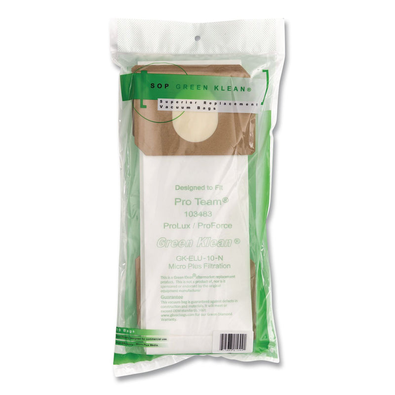 Green Klean® GK-Elu-10 Replacement Bag, 10 Bags/Pack, 10 Packs/Carton (GRKGKELU10N) Case of 10