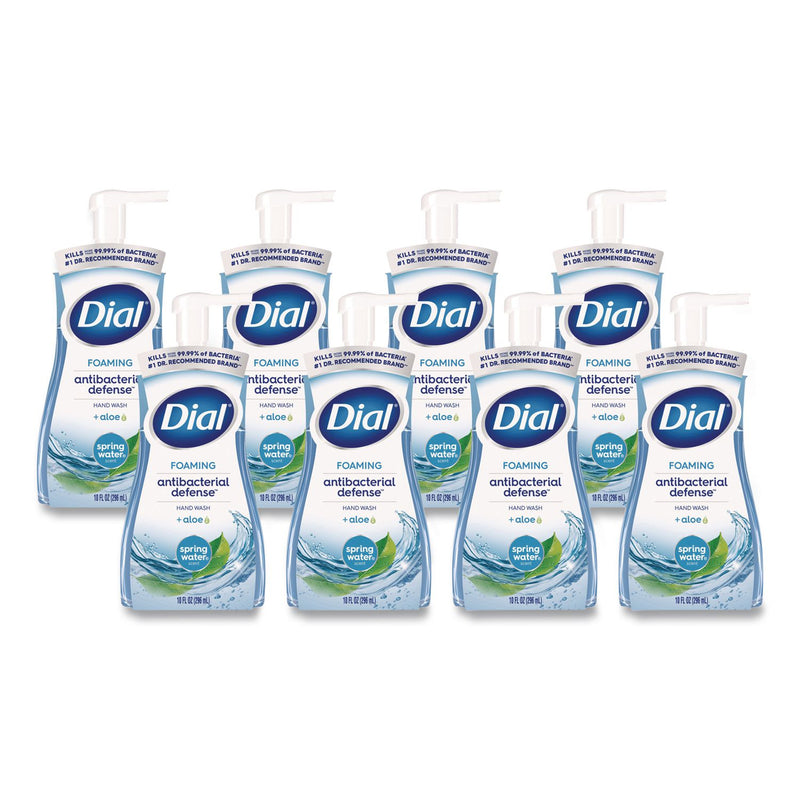 Dial Professional Antibacterial Foaming Hand Wash, Spring Water, 10 oz Pump Bottle, 8/Carton (DIA34739) Case of 8