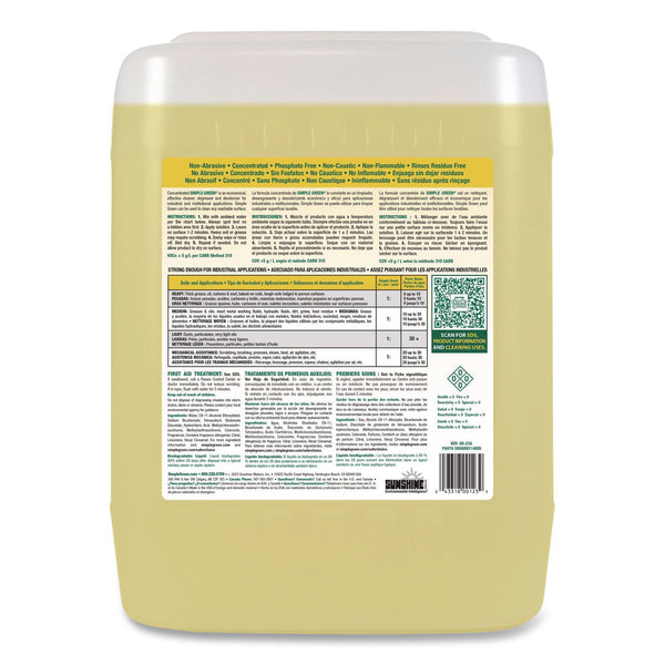 Simple Green® Industrial Cleaner and Degreaser, Lemon Scent, 5 gal Pail (SMP3014005) Each