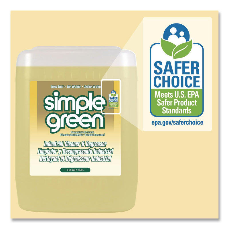 Simple Green® Industrial Cleaner and Degreaser, Lemon Scent, 5 gal Pail (SMP3014005) Each