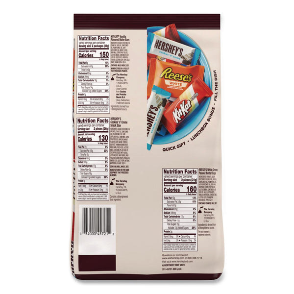 Hershey®'s All Time Greats White Snack Size Assortment, White Chocolate, 29.31 oz Bag (GRR22002587) Each