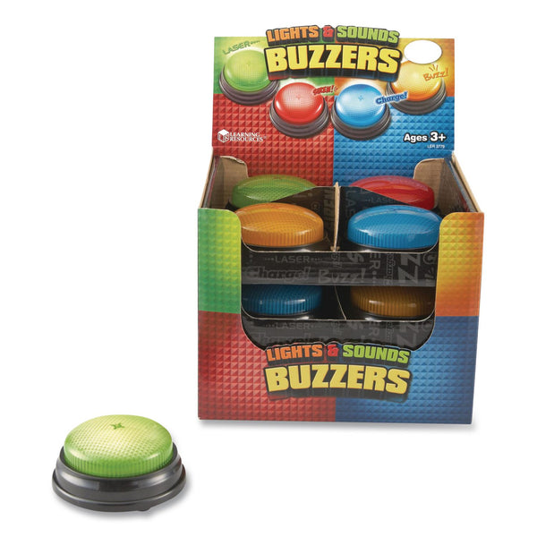 Learning Resources® Lights and Sounds Buzzers, Ages 3 and Up, 12 Buzzers (LRNLER3779) Each