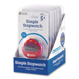 Learning Resources® Simple Stopwatch, Accurate to 1/100 seconds, Randomly Assorted Colors, Black Lanyard, Set of 6 (LRNLER0809) Each