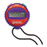 Learning Resources® Simple Stopwatch, Accurate to 1/100 seconds, Randomly Assorted Colors, Black Lanyard, Set of 6 (LRNLER0809) Each