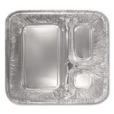 Handi-Foil Aluminum Oblong Container with Lid, 3-Compartment (HFA204535-250W) Case of 250