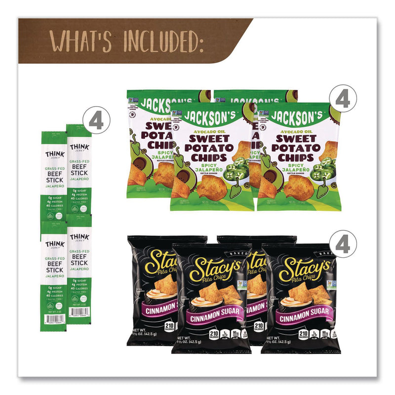 Snack Box Pros Sweet and Spicy Snack Box, 22 Assorted Snacks/Box (GRR70000194) Box of 22