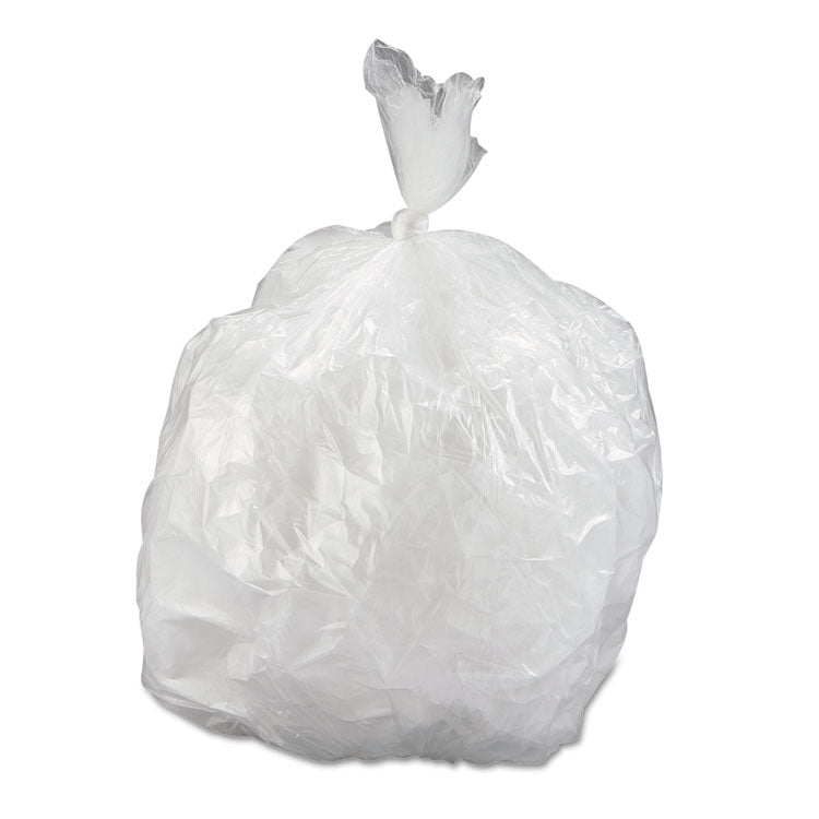 Inteplast Group High-Density Commercial Can Liners, 10 gal, 5 microns, 24" x 24", Natural, 50 Bags/Roll, 20 Rolls/Carton (IBSEC2424N) 20 Rolls