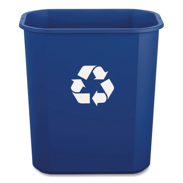 Boardwalk® Deskside Recycling Bin, 3 gal, Polypropylene, Blue (BWK12QTRECYCLEB) Each
