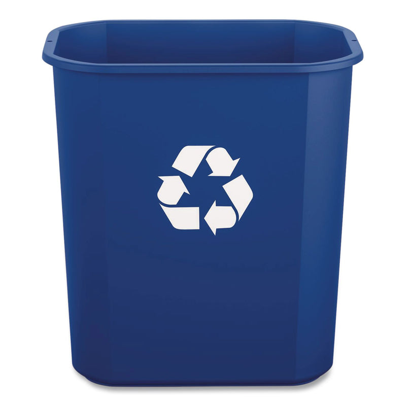 Boardwalk® Deskside Recycling Bin, 3 gal, Polypropylene, Blue (BWK12QTRECYCLEB) Each