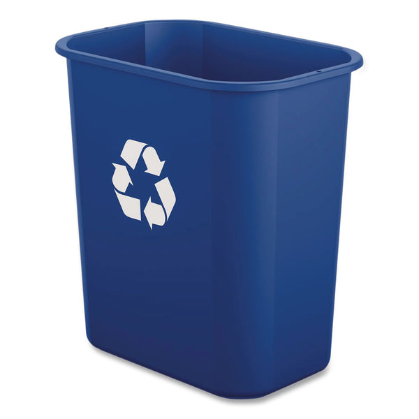 Boardwalk® Deskside Recycling Bin, 3 gal, Polypropylene, Blue (BWK12QTRECYCLEB) Each