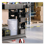 Suncast Commercial® Customizable Bin System for Utility Carts, 2 Large Bins, 4 Small Bins, Black (SUAPUCBIN6) Each