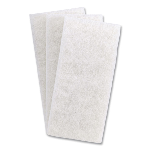 3M™ Doodlebug White Utility and Burnish Pads, 4.62 x 10, White, 10/Carton (MMM08003B) Case of 10