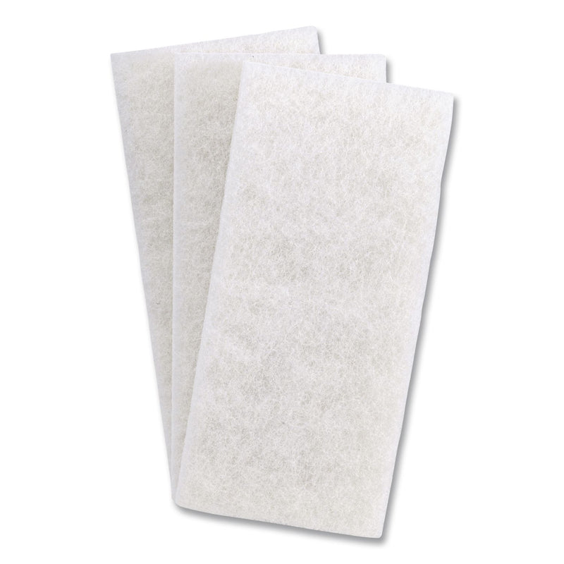 3M™ Doodlebug White Utility and Burnish Pads, 4.62 x 10, White, 10/Carton (MMM08003B) Case of 10