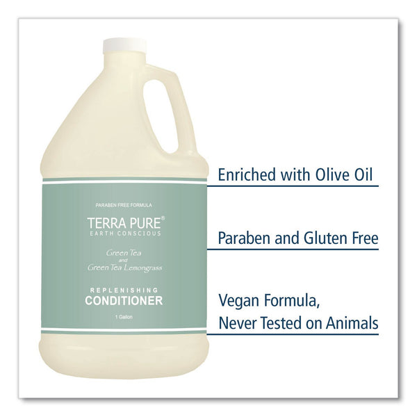 Diversified Hospitality Solutions Terra Pure Conditioner Gallon, Green Tea Lemongrass Scent, 1 gal Bottle, 4/Carton (DHS002256) Case of 4