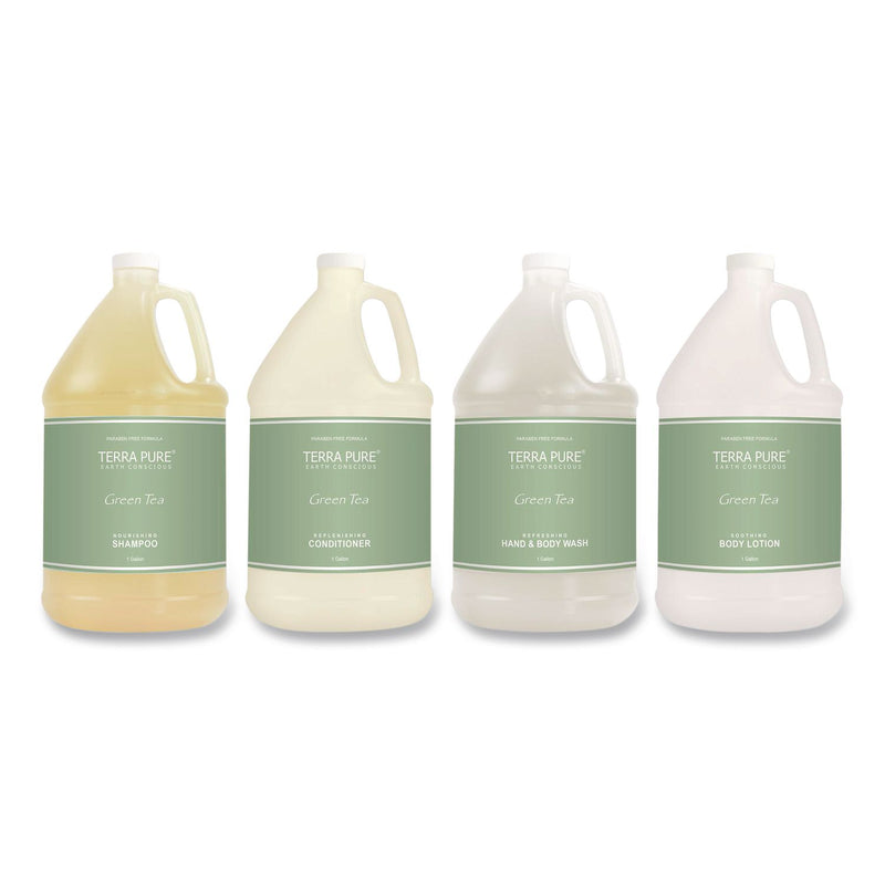 Diversified Hospitality Solutions Terra Pure Body Wash Gallon, Green Tea Lemongrass, 1 gal Bottle, 4/Carton (DHS002294) Case of 4