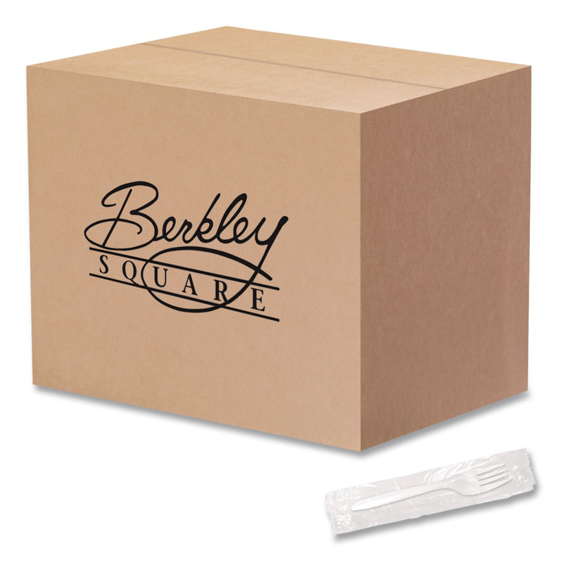 Berkley Square Individually Wrapped Mediumweight Cutlery, Forks, White, 1,000/Carton (BSQ1102000) Case of 1000