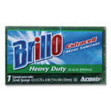 Brillo® Estracell Heavy Duty Scrub Sponge, 4.9 x 2.9, 0.8" Thick, Yellow/Green, 12/Carton (AMY21001) Case of 12