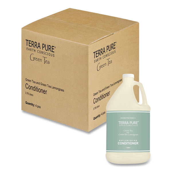 Diversified Hospitality Solutions Terra Pure Conditioner Gallon, Green Tea Lemongrass Scent, 1 gal Bottle, 4/Carton (DHS002256) Case of 4